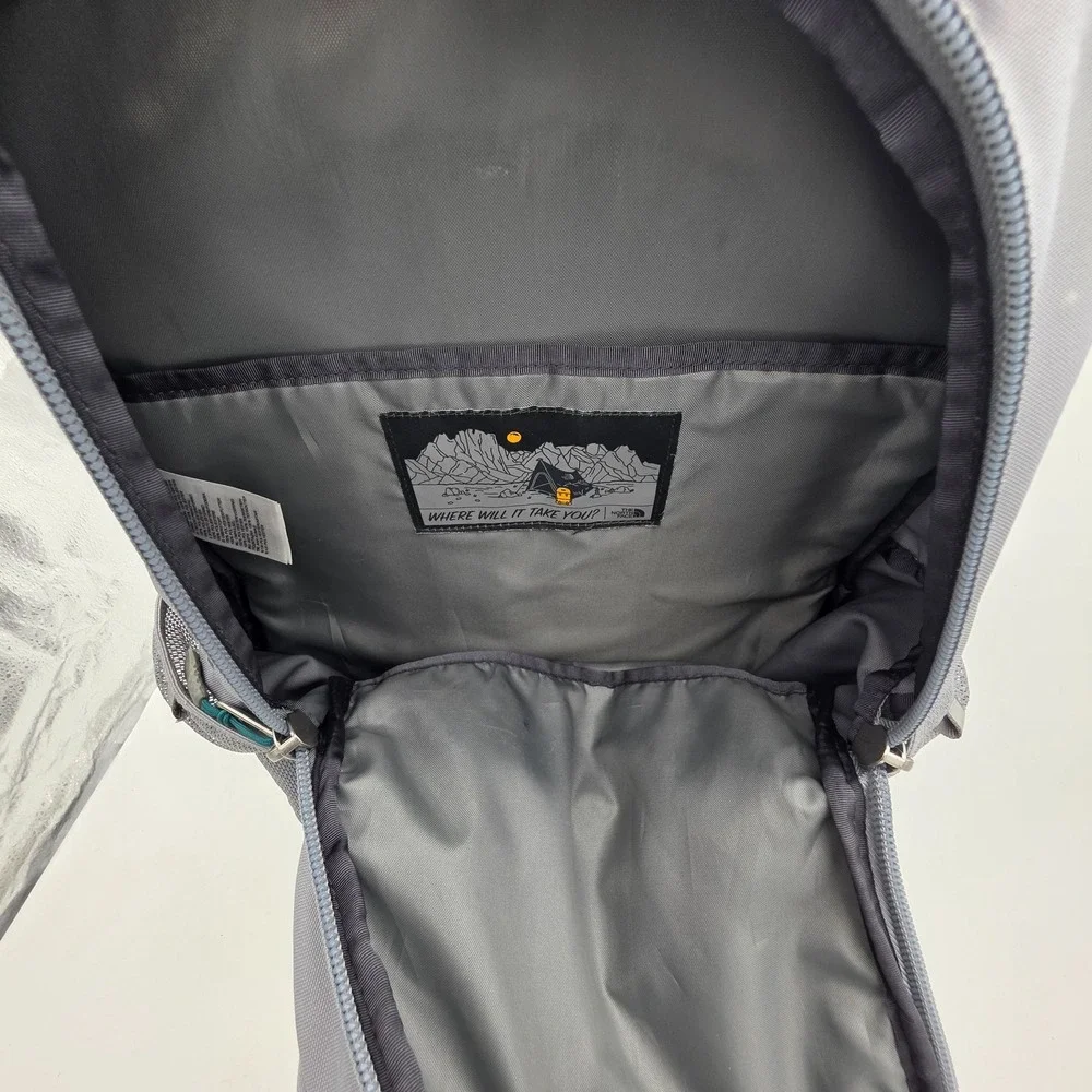 The North Face Jester Backpack Gorpcore Gray Cream Laptop Bookbag Travel 27